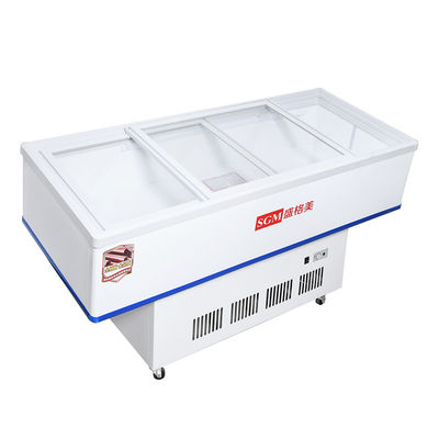 Refrigerated Seafood Display Cooler Case Fish Meat Display Freezer 295L