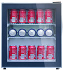 48L Low Noise Mini Display Fridge / Glass Door Refrigerator Beverage Cooler