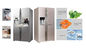 refrigerador de aço inoxidável das portas dobro da Economia-energia 550L de lado a lado com fabricante de gelo e a barra home fornecedor