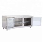 420L Stainless Steel Commercial Kitchen Refrigerator / Undercounter Refrigerator Manual Defrost Type With Double Doors