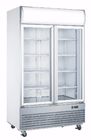1038L No Frost Upright Diplay Freezer , Fan Cooling Glass Door Refrigerator