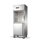 Upright Glass Door Commercial Kitchen Refrigerator Free Standing Installation