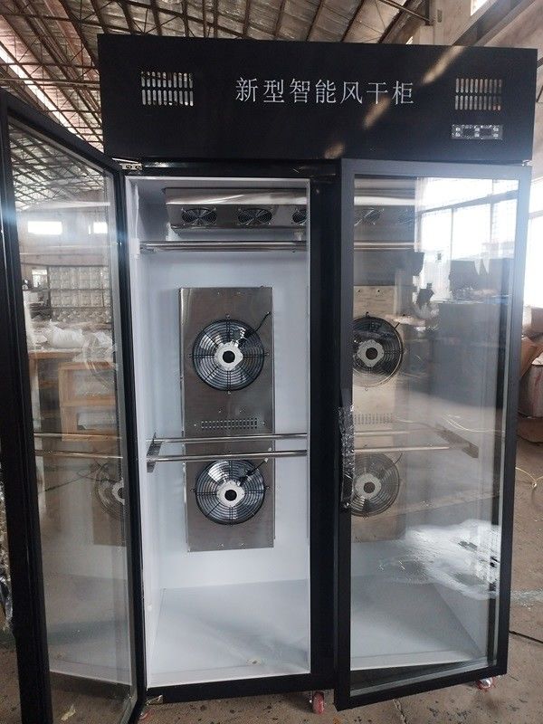 Two Doors Black Steel 1.5Kw Duck Drying Cabinet Roast Duck Equipment